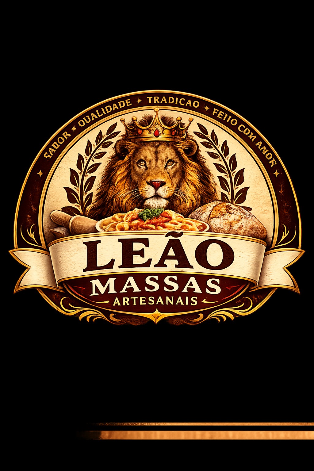 Logotipo Leão Massas Artesanais