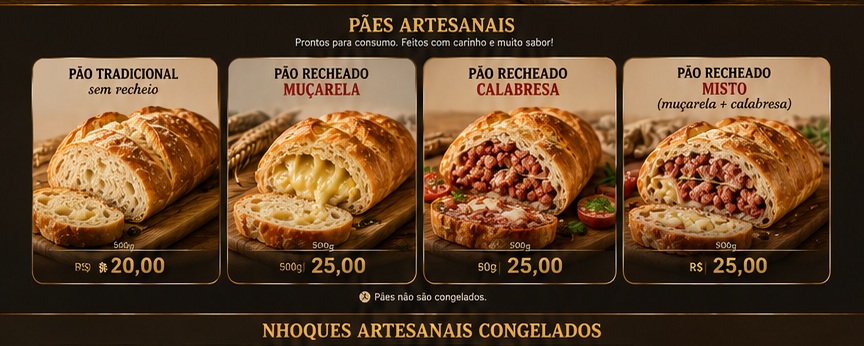 Pães artesanais